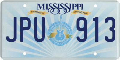 MS license plate JPU913
