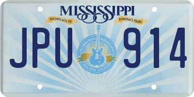 MS license plate JPU914