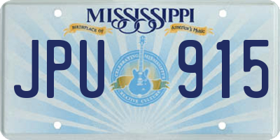 MS license plate JPU915