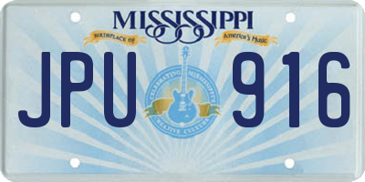 MS license plate JPU916