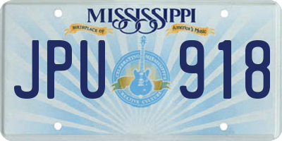 MS license plate JPU918