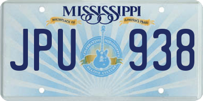 MS license plate JPU938