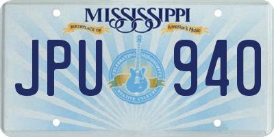MS license plate JPU940