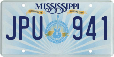 MS license plate JPU941