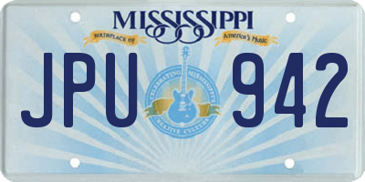 MS license plate JPU942