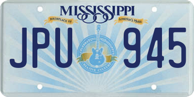 MS license plate JPU945