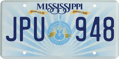 MS license plate JPU948