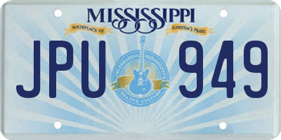 MS license plate JPU949