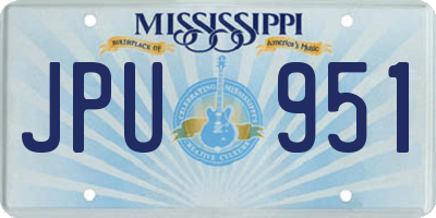 MS license plate JPU951