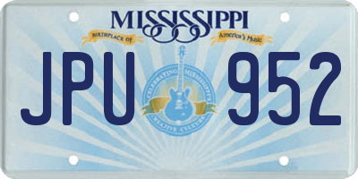 MS license plate JPU952