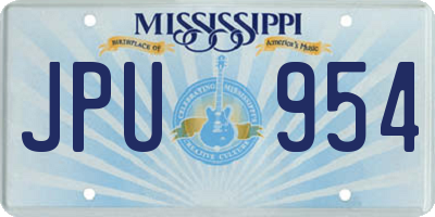MS license plate JPU954