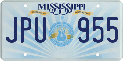 MS license plate JPU955