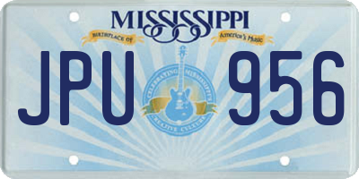 MS license plate JPU956