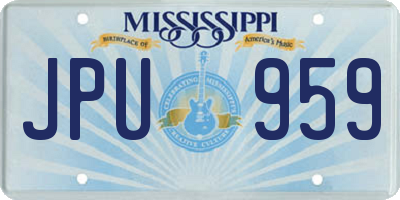 MS license plate JPU959