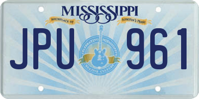 MS license plate JPU961