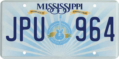 MS license plate JPU964