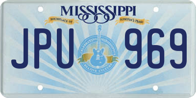 MS license plate JPU969