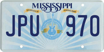 MS license plate JPU970