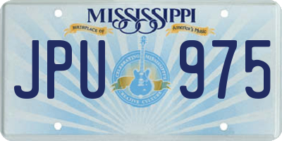 MS license plate JPU975