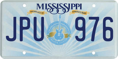 MS license plate JPU976