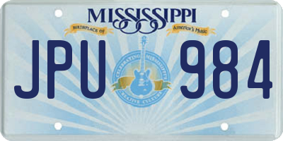 MS license plate JPU984