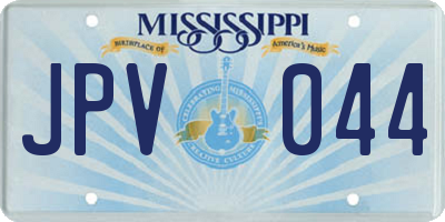 MS license plate JPV044