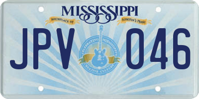 MS license plate JPV046