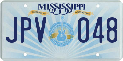 MS license plate JPV048