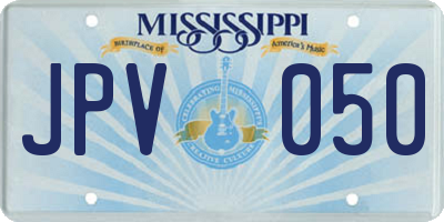 MS license plate JPV050