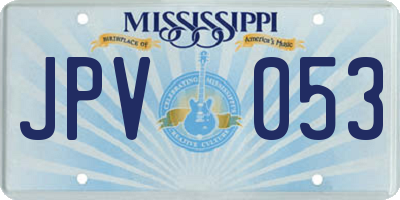 MS license plate JPV053