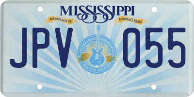 MS license plate JPV055