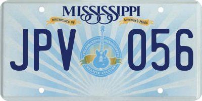 MS license plate JPV056