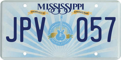 MS license plate JPV057