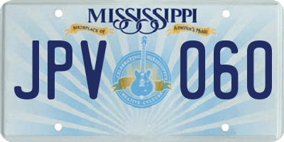 MS license plate JPV060