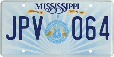 MS license plate JPV064