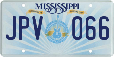 MS license plate JPV066