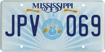 MS license plate JPV069