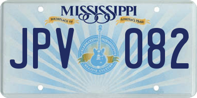 MS license plate JPV082