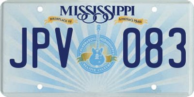 MS license plate JPV083