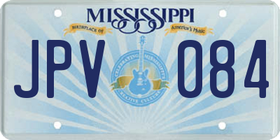 MS license plate JPV084