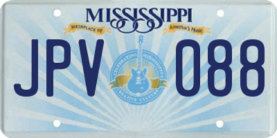 MS license plate JPV088