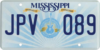 MS license plate JPV089