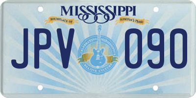 MS license plate JPV090