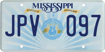 MS license plate JPV097