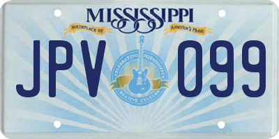 MS license plate JPV099