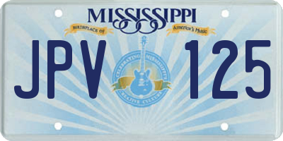 MS license plate JPV125