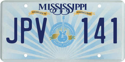 MS license plate JPV141