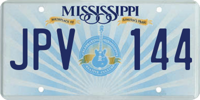 MS license plate JPV144