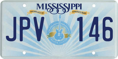 MS license plate JPV146