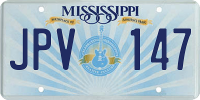 MS license plate JPV147
